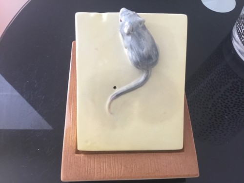 Royal Winton Cheese Container, Dish with Mouse Detail, 1950s /retro - Picture 7 of 7