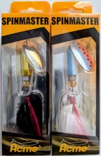 2 - Acme Tackle RATTLIN' SPINMASTER - 1/16 oz. - Gold & Silver Bullet