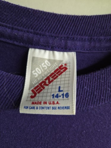 Vintage 1990s ALASKA'S IDITAROD 1994 Purple T-shirt 16.5x24 Youth Large 14-16 - Picture 5 of 6