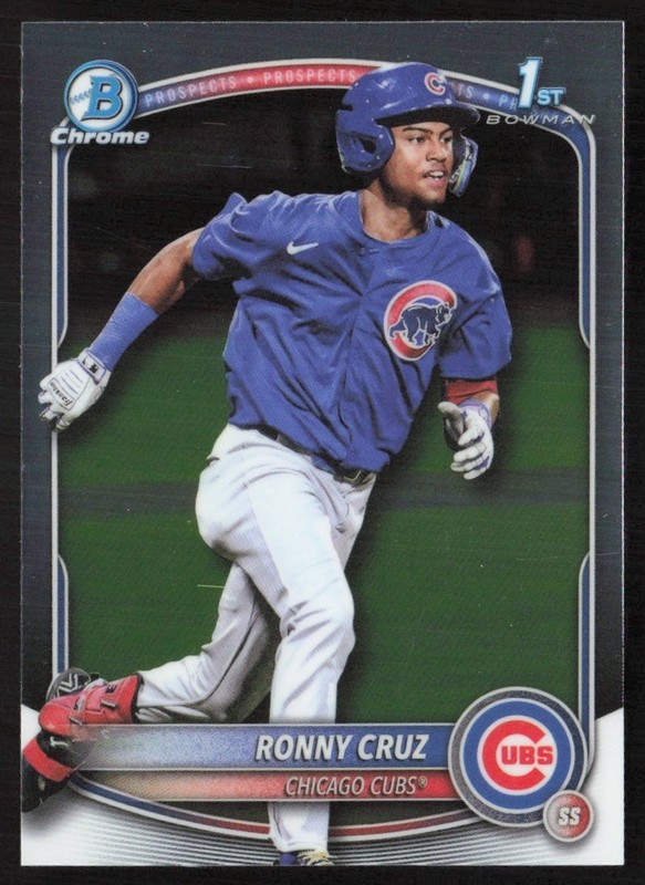 2025 Bowman Chrome Prospects Ronny Cruz #BCP-213 GS1-3
