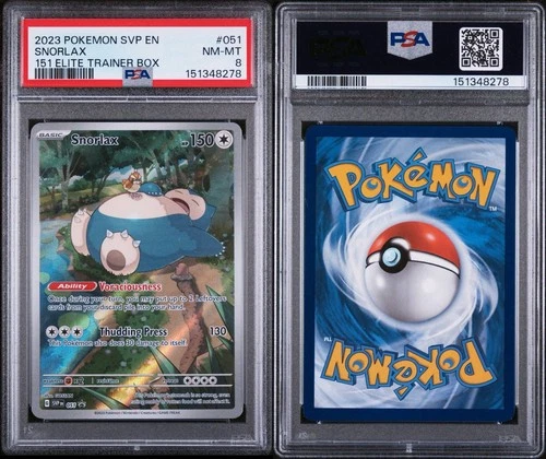 POKEMON SV SCARLET & VIOLET 151 PROMO #051 SNORLAX HOLO 2023 PSA 8 NM-MT BASIC