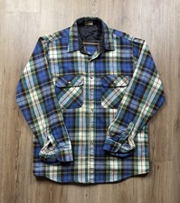 VINTAGE Field Stream Woven Cotton Outdoor Flannel Shirt Size Medium Multicolor