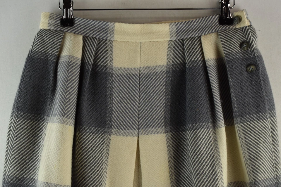 JAEGER Grey Checked Skirt size Uk 14 Womens 100% Wool Casual Outdoors Outerwear - Image 2 of 4