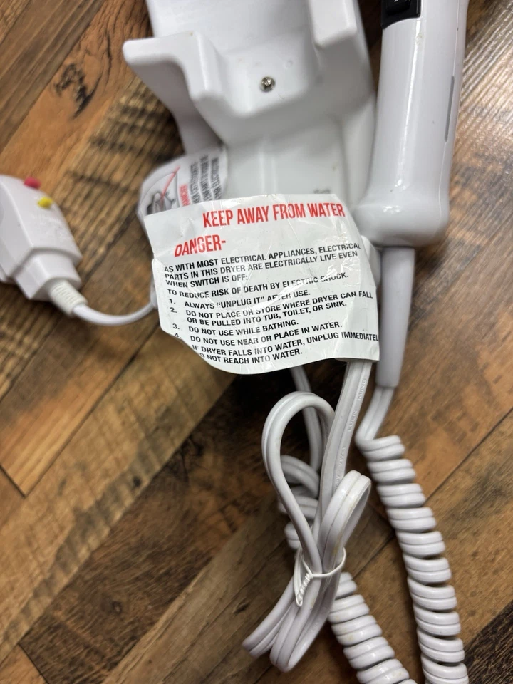 Secador de pelo andis Quiet Turbo iónico 1200/1600 vatios montaje en pared colgante secador de pelo Foto 4 de 4