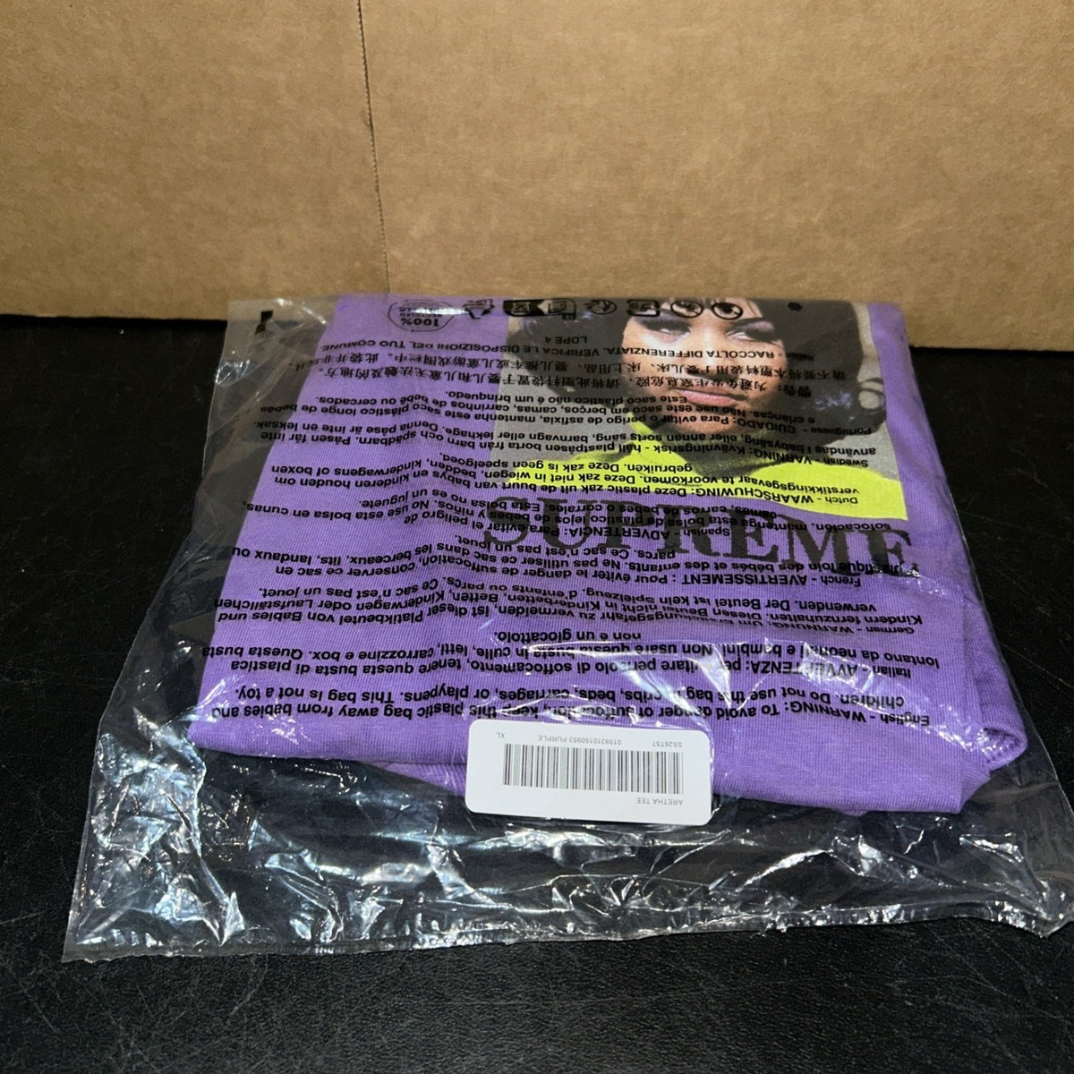 Supreme Aretha Tee Size XL Purple SEALED!! | eBay