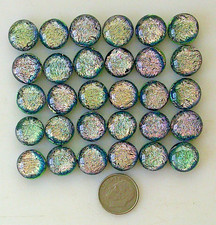 fused dichroic glass cabochon lot of 30 COE 90 hand made free shipping
