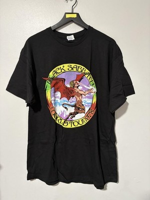 Vintage Black Sabbath Shirt Mens XL Black World Tour 1978 Devil