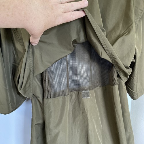 Chemise boutonnée extérieure à bandes Delta loisirs sauvagine. Vert olive. Homme XL. - Photo 6/9