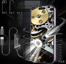 Dual-Lens Endoscope Inspection Camera, 1920P HD Borescope Camera, 16.4ft Gifts