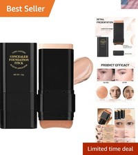 Concealer Foundation Stick,2 in 1 Long-Lasting 1 Ounce Pack of 1 , 02NATURAL