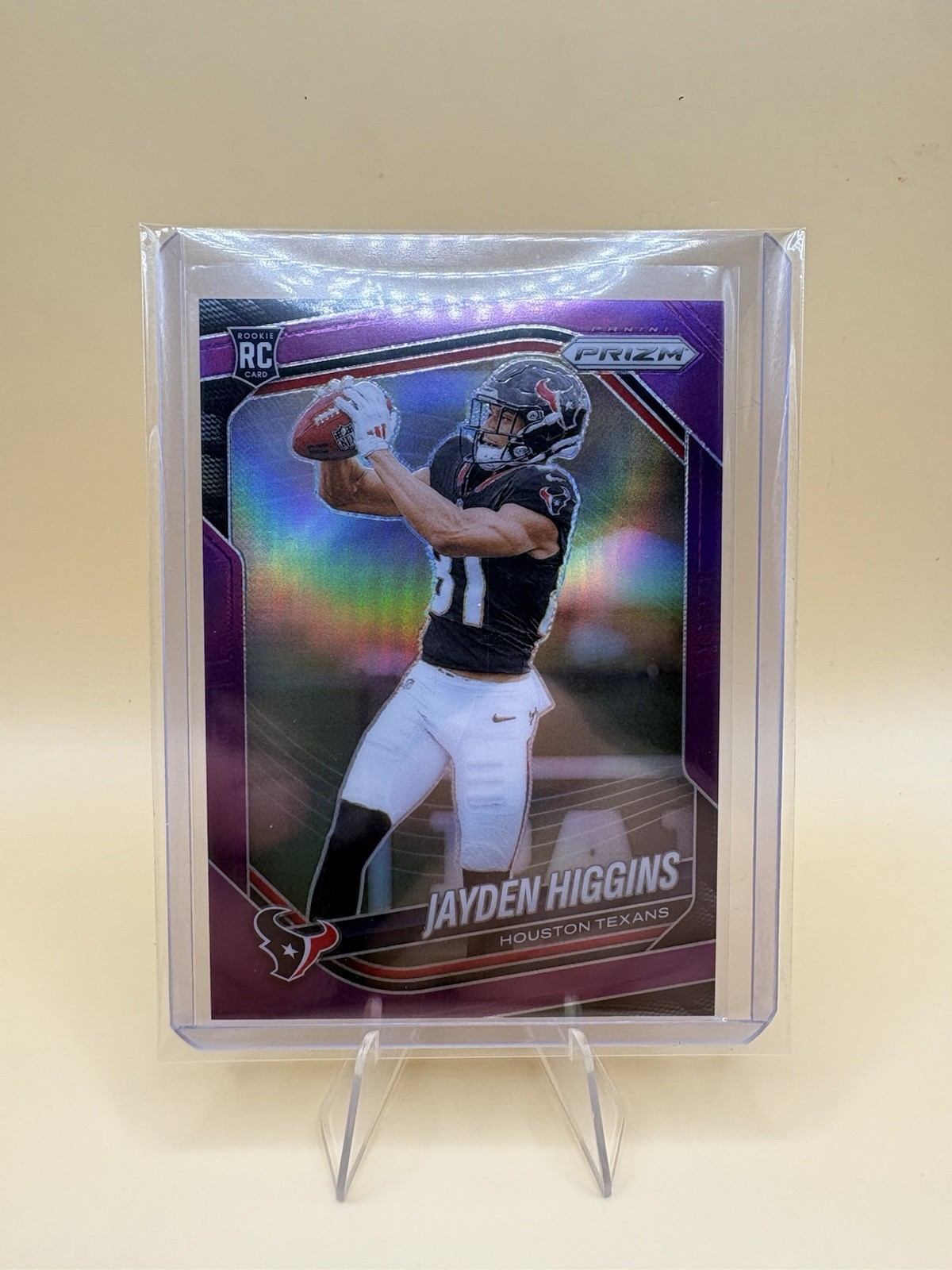 2025 Panini Prizm - Rookies Jayden Higgins #376 Purple Prizm /125 (RC)