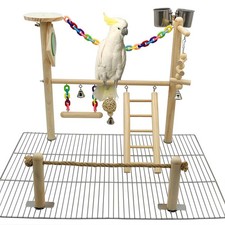 Bird Playground Top Cage, Parrot Gym Hanging Chewing Toys, Cage Top Play Stan...