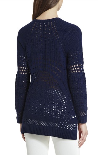 NUEVO SUÉTER BCBG MAX AZRIA AZUL MARINO JAYCEE PUNTELLE RAGLAN WKM1R437/B111 TALLA M - Imagen 2 de 3