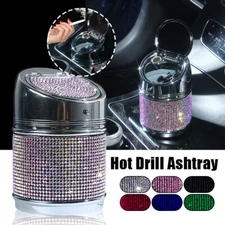 Rhinstones Car Ashtray Cigarette Cup Ash Holder Car Decoration Ashtray Interior.