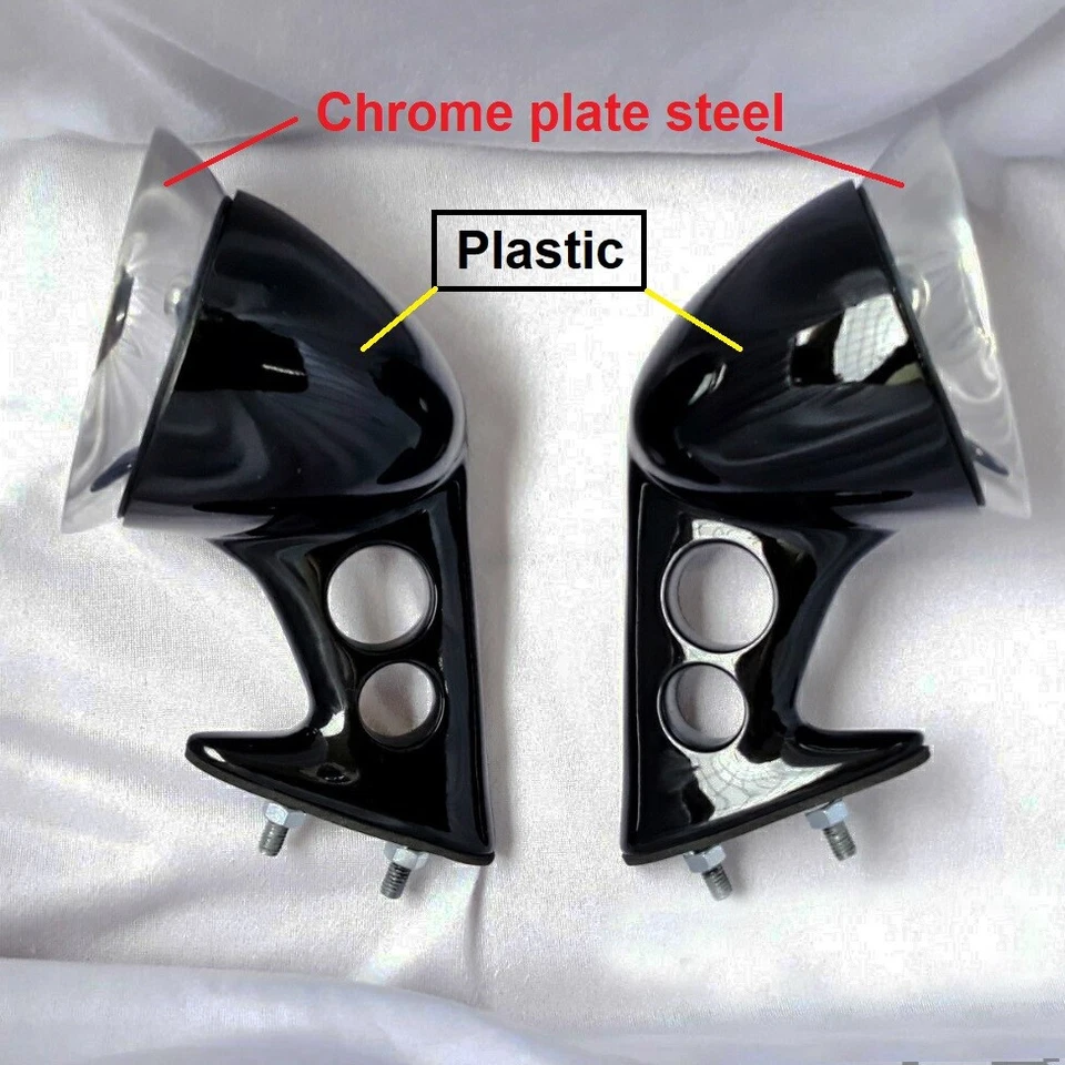 适用于日产 Cedric 130 Datsun 2000/2300/2400 Super Six FENDER Mirror 黑色铬合金 — 第 3/4 张图片