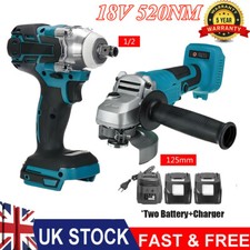 18V Cordless tools combo kit cordless impact wrench angle grinder 2 Battery 