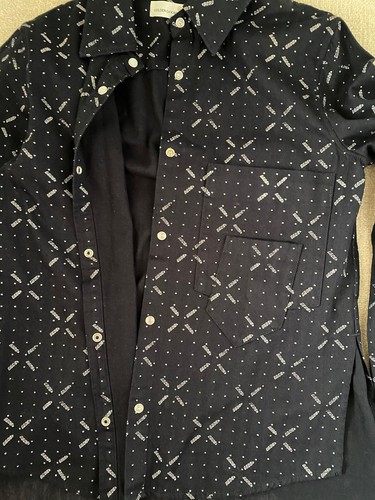 Golden Goose Shirt Pegasus Navy Pois Größe S Langarm Druckknopfverschluss Neu mit Etikett - Bild 5 von 8