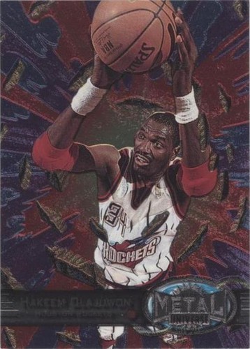 Hakeem Olajuwon 97-98 Metal Universe Planet Metal NBA Card HOF 
