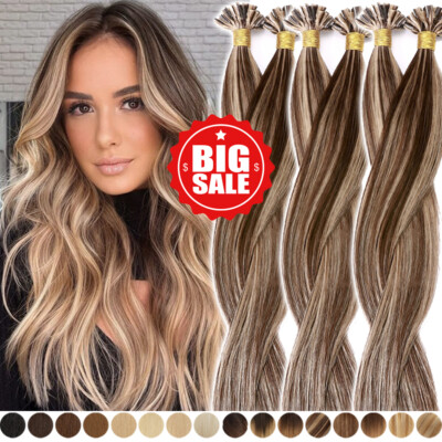 Pre-bonded Fusion Nail U-Tip 100% Remy Human Hair Extensions BALAYAGE Keratin