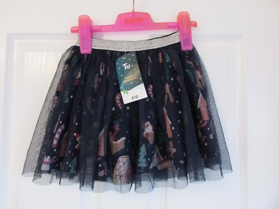 Brandneu mit Etikett neu mit Etikett TU Mädchen 2-3 Jahre Weihnachtsbaum Santa Schneemann Tutu Rock