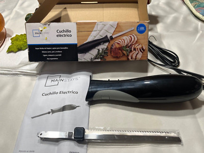 Mainstays Electric Knife -Easy Clean - Dishwasher Safe Blades- Ergonomic Handle