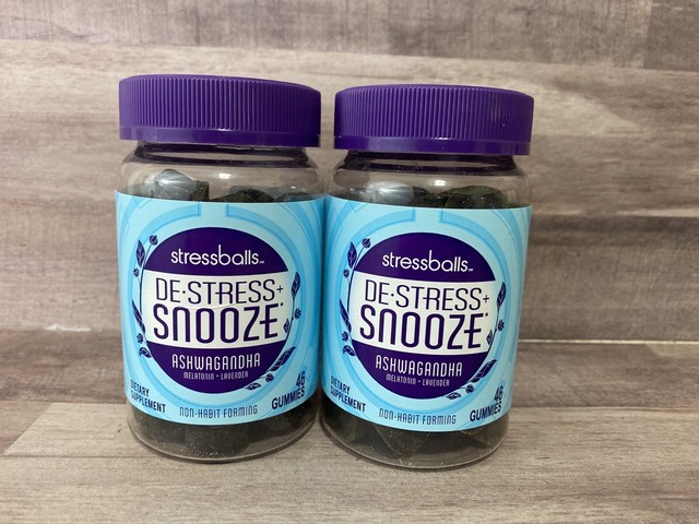 Stressballs Night Stress Focus Gummy 46 Gummies Ashwagandha Exp 2/22 for sale online | eBay