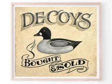 Duck  DECOY Print  , hunting ammo art   ,  waterfowl duck hunting art