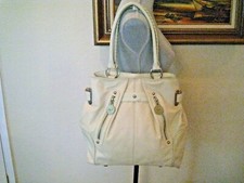 Via Spiga  Ivory Leather  Tote Shoulder Shopper, Large, 