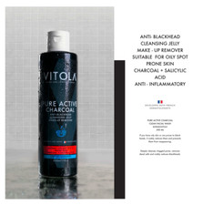 VITOLA Skincare Professional Pure Active Charcoal Make-Up Remover 200ml Neu