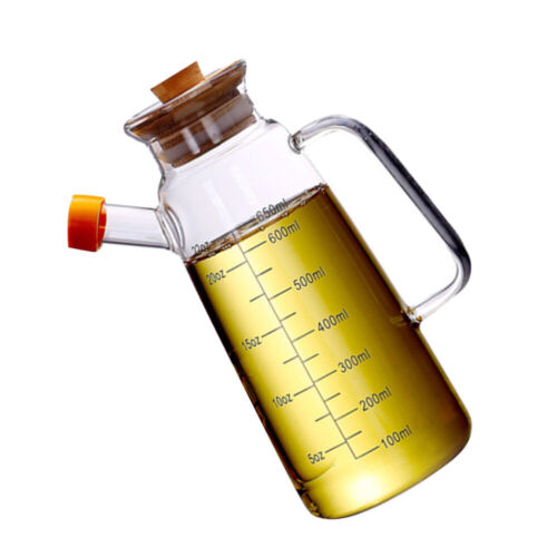 Clear Glass Oil Bottle Soy Sauce Oil Spout Bottle Glass Vinegar Bottle