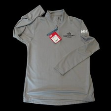 Helly Hansen 3/4 Zip Pullover Performance Mens Medium Greywolf Lodge NWT