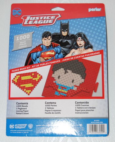 Nuevo kit de cuentas fundidas Perler 1000 piezas DC Liga de la Justicia Superman edades 6+ - Imagen 6 de 8