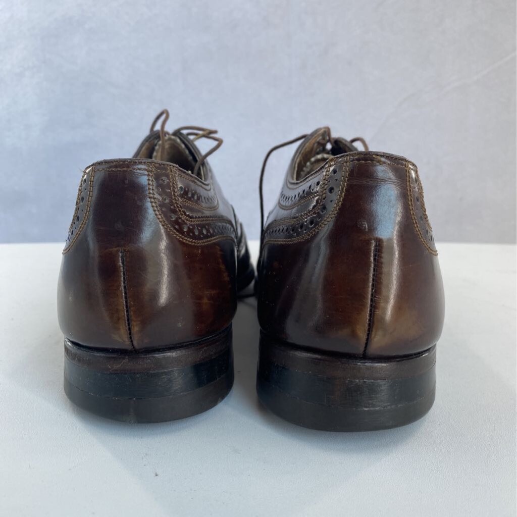 Florsheim Mens Oxford Dress Shoes Brown Almond Toe Wingtip  display picture 2