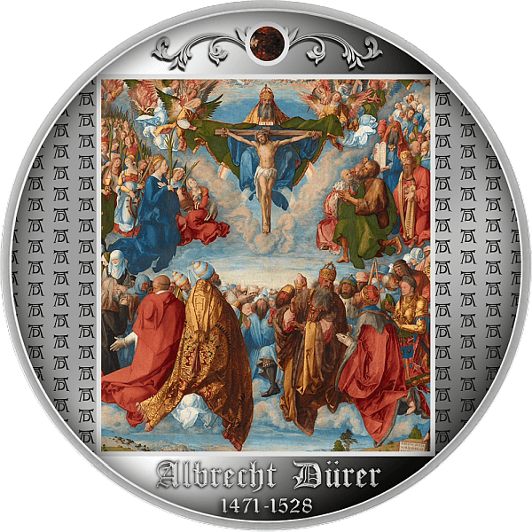 Adoration of the Trinity Albrecht Durer 1/2 oz Silver Coin CFA Cameroon 2021-image