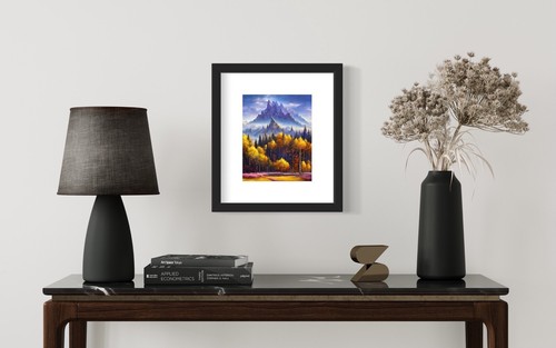 Mountain Landscape Bob Ross Style Art Print | Signed Ltd. Ed. Art Collectible - Picture 2 of 5