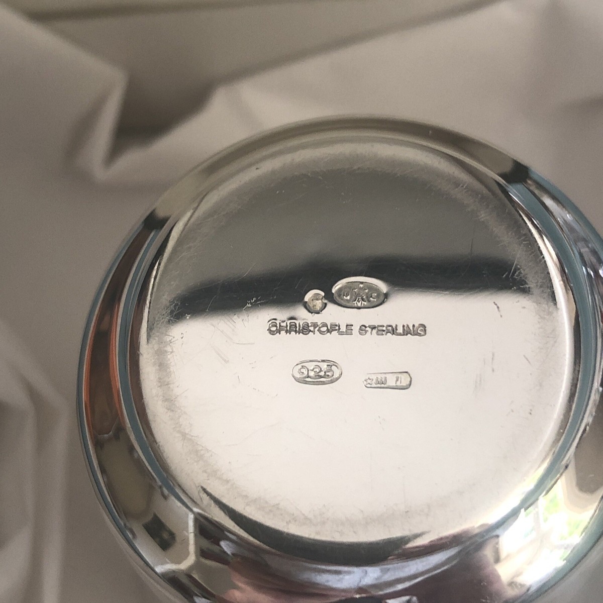 Timbale Christofle Modèle Malmaison, Argent Massif, Gravée, Fabrication Française