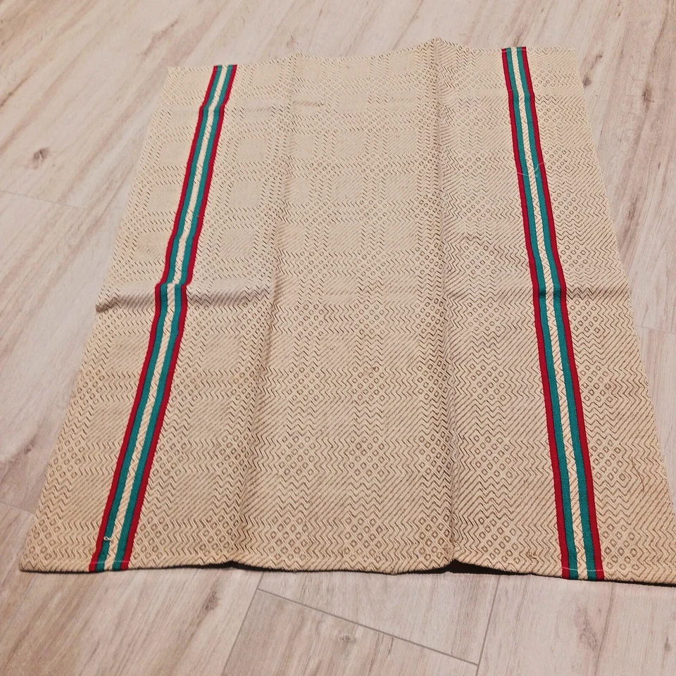 Lot de 2 torchons  anciens en  métis (coton et lin ) Basque– 60 x 77 cm –neuf - Photo 2/4