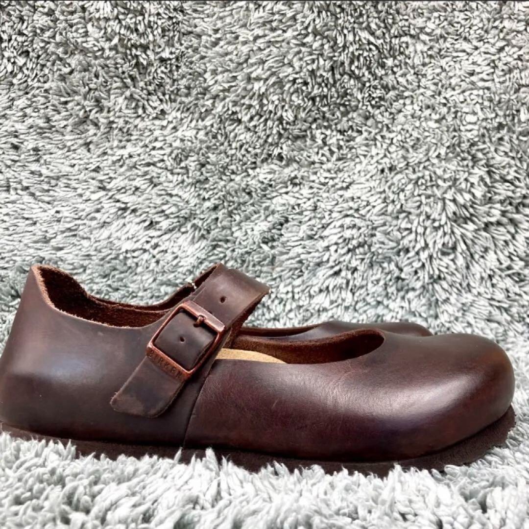 BIRKENSTOCK Mantova Flat Strap Shoes Dark Brown Narrow Size