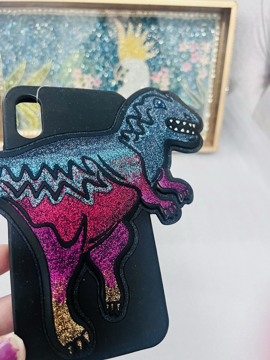 Coach Cellphone Case For Apple iPhone X Wrap Dinosaur Black