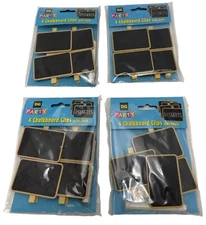 Lot Of 4 Packs 4 Each (16) Mini Chalkboard Clips with chalk Wedding Party Decor