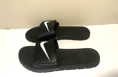 Nike SOLARSOFT FLEX SLIDES Men's Size 14 BLACK Sandals 642446 001