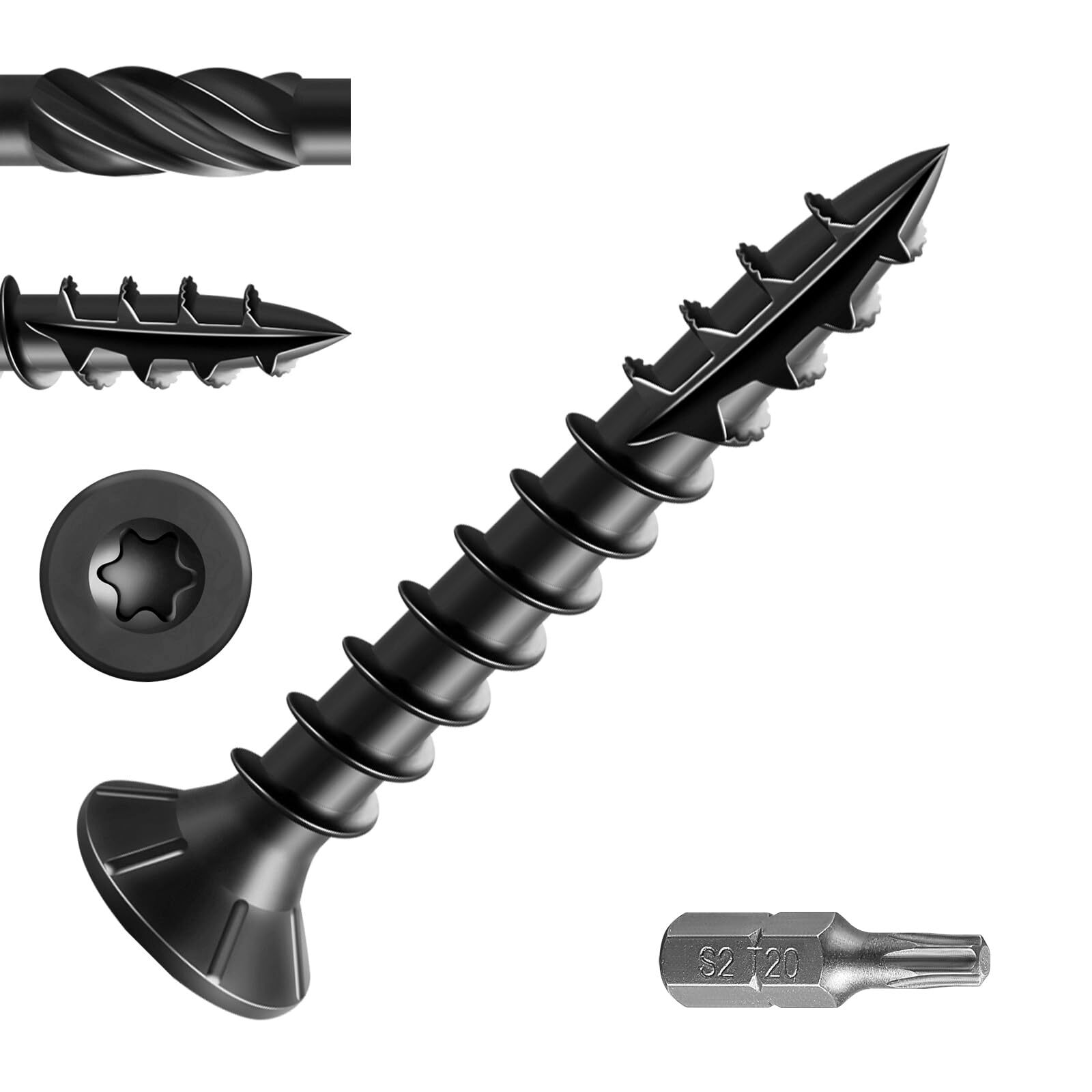 Black Deck Screws 1-5/8