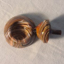 ANDY DAVIS, Glass Art Spinning Top Base, Marleys Run , 336I