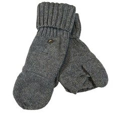 A New Day Womens One Size Mittens Convertible Fingerless Knit Grey New With Tags
