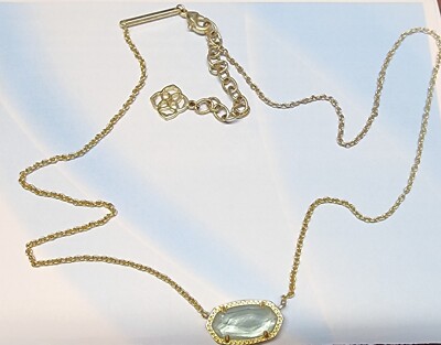 Scott Light Elisa Silver Pendant Necklace In Light Blue Illusion