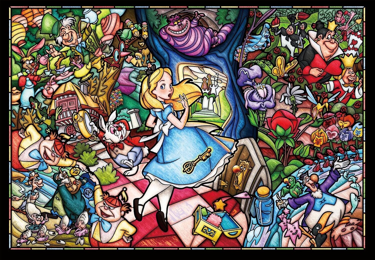 Disney Alice in Wonderland Story Stained Art 500pcs Jigsaw Puzzle