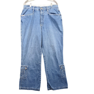R.V.T Women's Serve Piping Hot Straight Leg Jeans Blue Plus 18 Flap Pocket