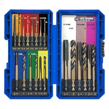20pcs Hex Shank Drill and Tap Set, Quick Change Tap Set and Hex Drill Bit Set...