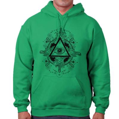 Geometric Ship Helm Floral Celestial Eye Hoodie Hooded Sweatshirt Men Women