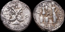 Roman Republic Republican Denarius , C. Furia (119 a.C.) - 19 mm / 3.65 gr.
